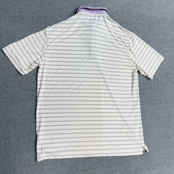 Linksoul XL Striped Performance Polo – Bamboo Charcoal Stretch Golf Shirt - Picture 2 of 11